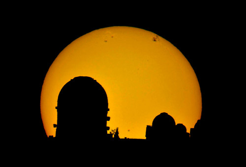 The sun viewed from Pangue Observatory in the Elqui Valley (Photo credit: Pangue Observatory)